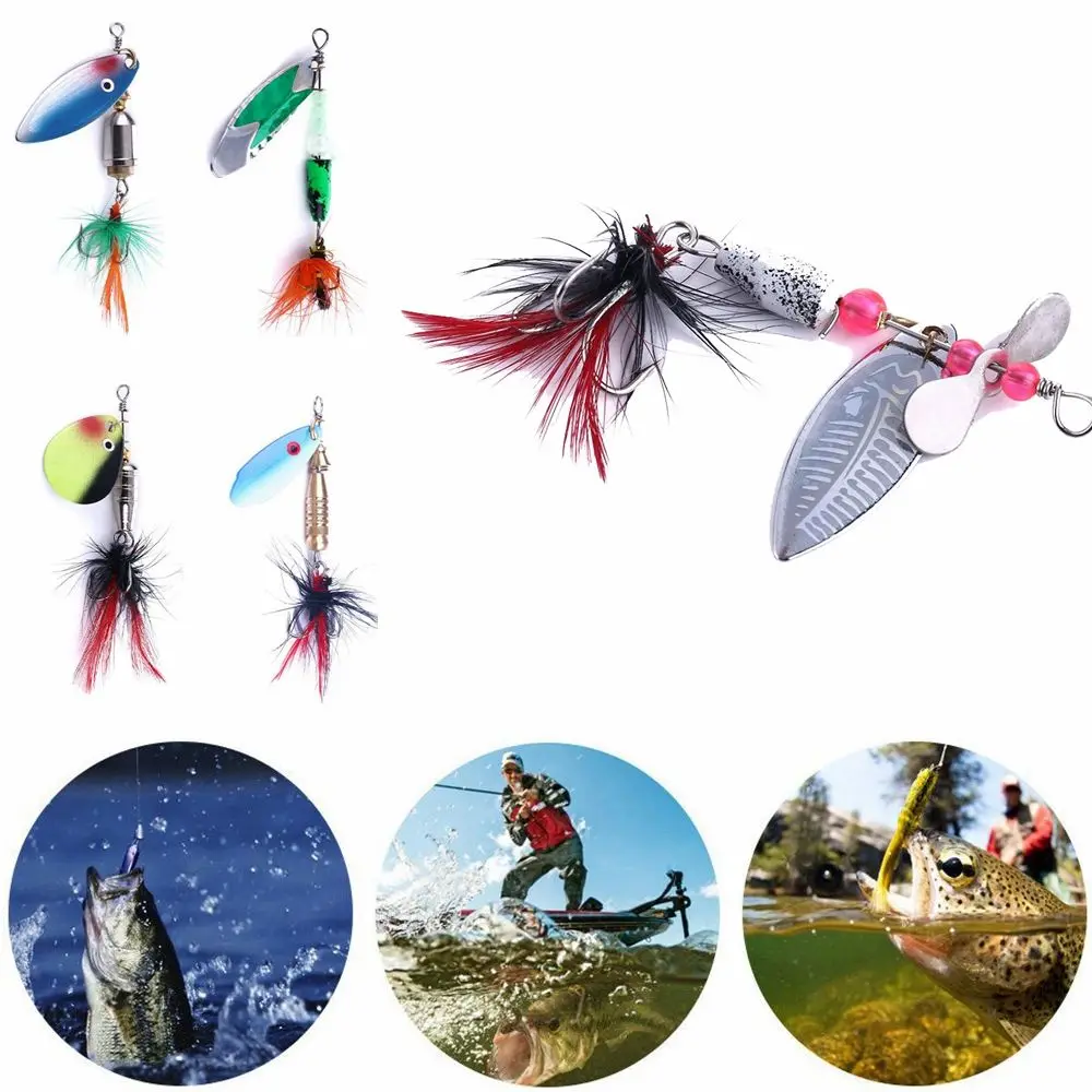 Вращающаяся Вибрирующая приманка-блесна с блёстками |