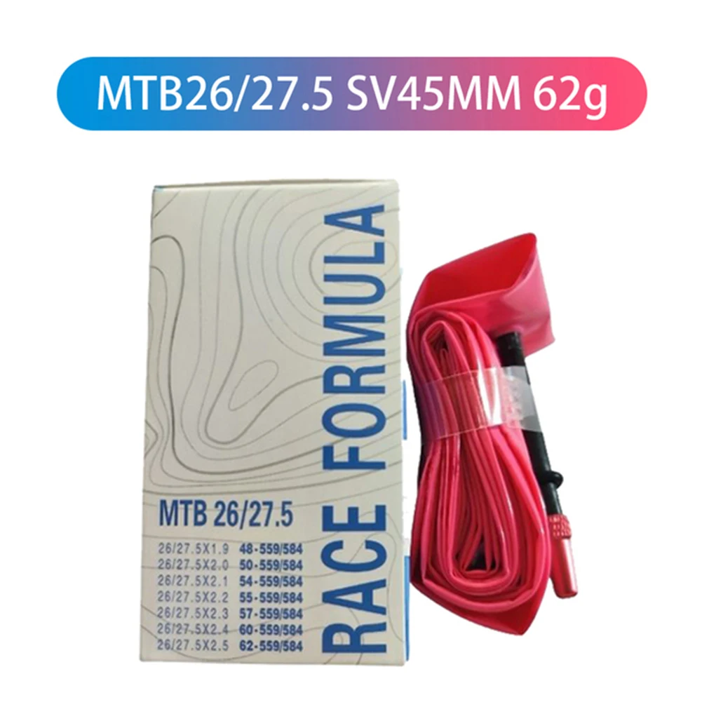 

MTB Bike Bicycle Ultra Light Innertube Bike Inner Tube 26/27.5x1.4-2.5 29x1.9-2.5 SV45mm Bike Installation Tool Tube Repair