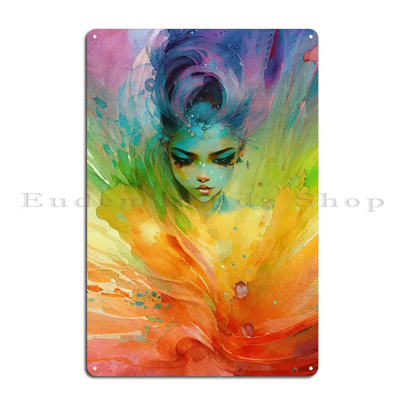 Радужный модный металлический плакат на стену Декор создание гаража картина