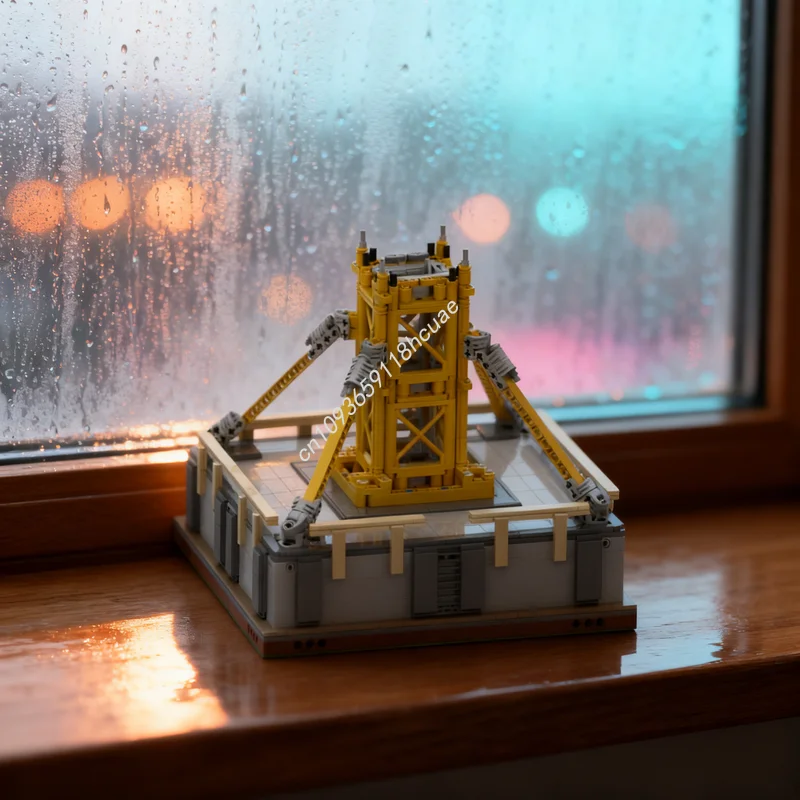 Фото 1764 детали MOC Городской строительный башенный кран: базовая модель MILS, конструктор, подарок на фестиваль, архитектурные блоки, творческая идея для самостоятельной сборки