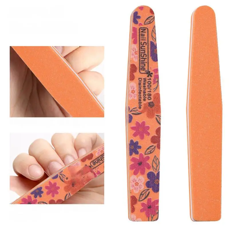 1/6pcs Double Side Sanding Polishing Colorful Manicura Pedicurel NailBuffer Block Sponge Portable Professional Nail File Tool