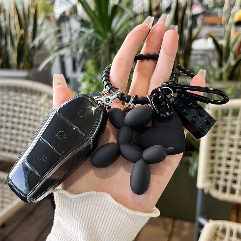 

Для BYD Song Pro Max Atto 3 Han EV Tang DM Qin Plus Yuan прозрачный смарт-брелок с дистанционным управлением, чехол для ключей, защитный брелок для ключей