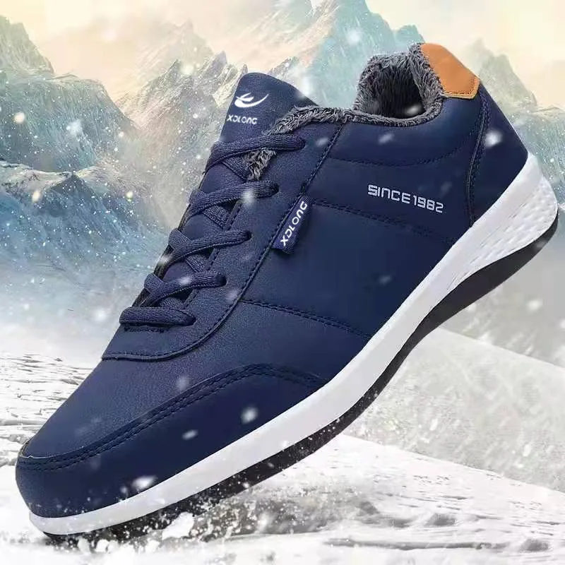 

New Leather Cotton Shoes Sneakers Fashion Mens Loafers Shoes Luxury Casual Breathable Leisure Male Sneakers Men Vulcanized Shoes