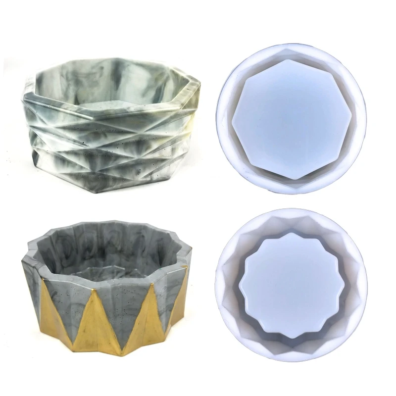 

Flower Pot Silicone Mold Concrete Cement Plant Pot Mold DIY Handmade Craft Flowerpot Epoxy Resin Mould Garden Decoration