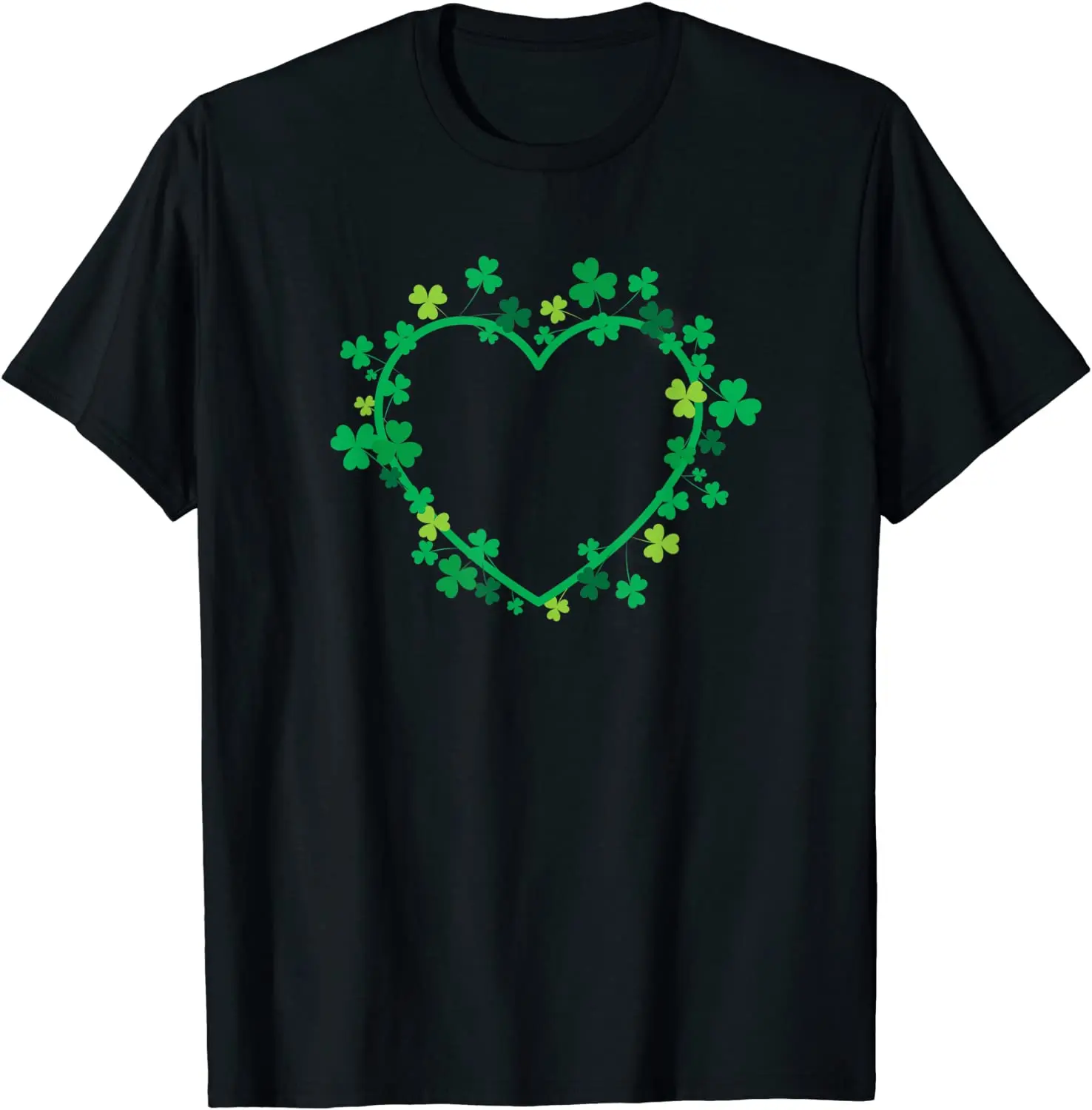 

St Patricks Day Shirt Women Shamrock heart Irish tshirt Gift T-Shirt