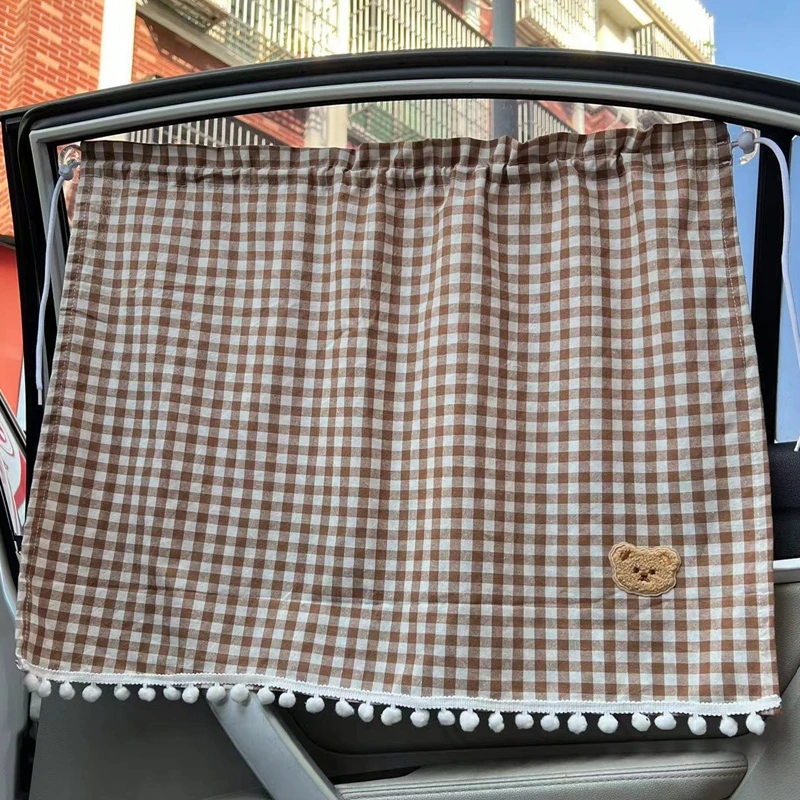 

Universal Car Sun Shade Cover UV Protect Curtain Side Window Sunshade Cover Suction Cup Retractable Light Blocking Artifact