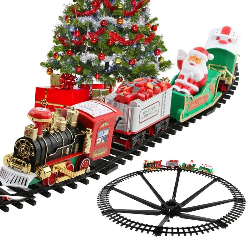 

Classic Santa's Express Delivery Electric Christmas Train Set Track Car Christmas Themed Perfect Gift For Boys Girls Toddlers