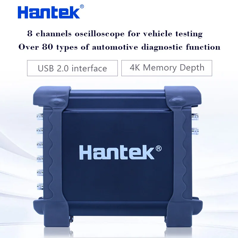 Hantek 1008C/1008B 8CH PC USB Automotive Diagnostic Digital Oscilloscope DAQ Program Generator 2.4MSa/s Vehicle Tester