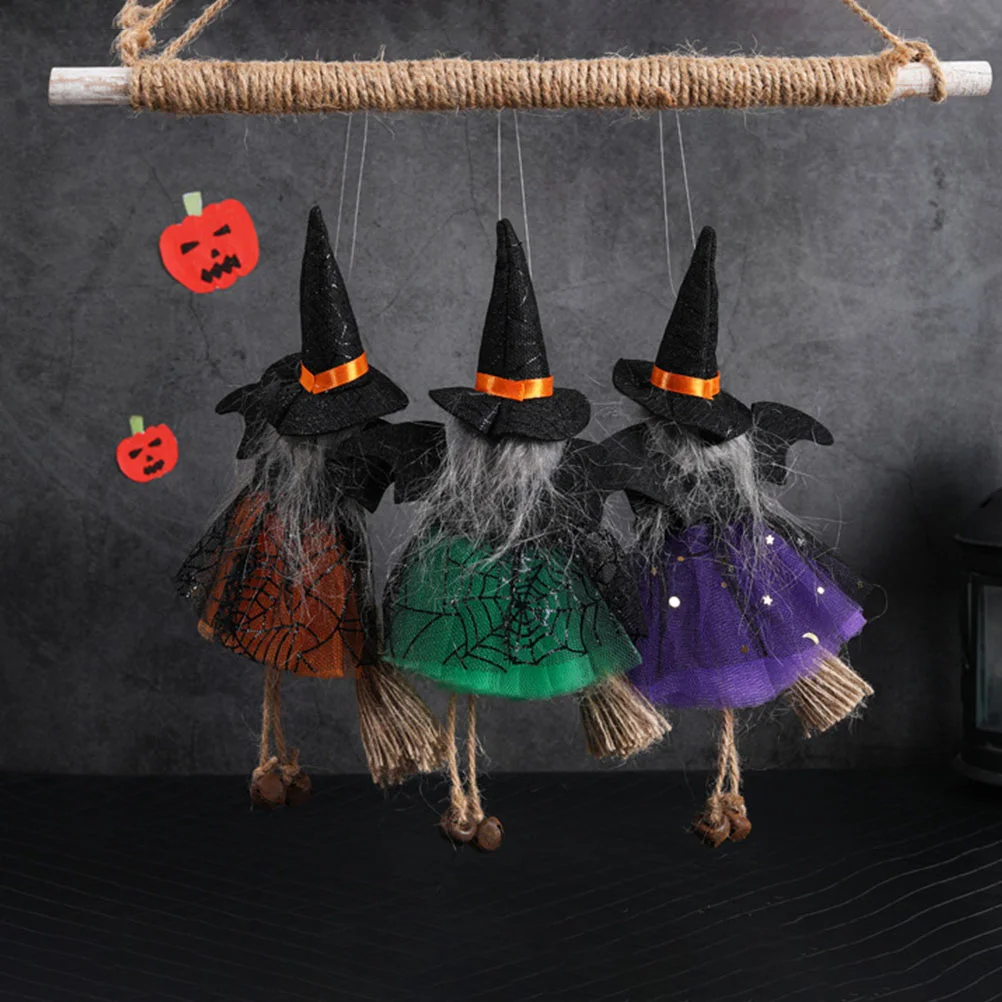 

3 Pcs Fairy Figurine The Witch Festival Halloween Decor Delicate Ornament Wear Resistant Desktop Hanging Supplies