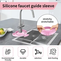 1pcs sink splash guard silicone draining pad faucet splash water catcher mat with diversion groove kitchen bedroom accessories