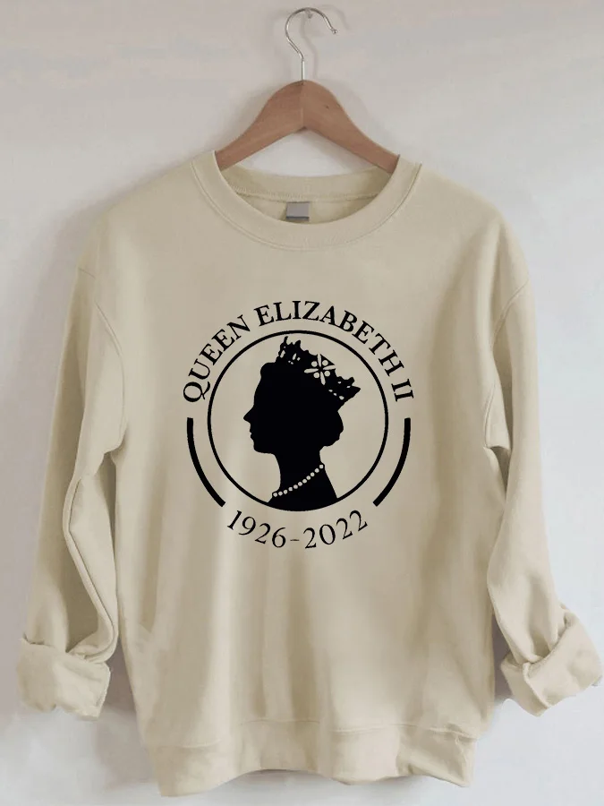 

Queen Of England Print Casual Fashion Crew Neck Sweatshirt