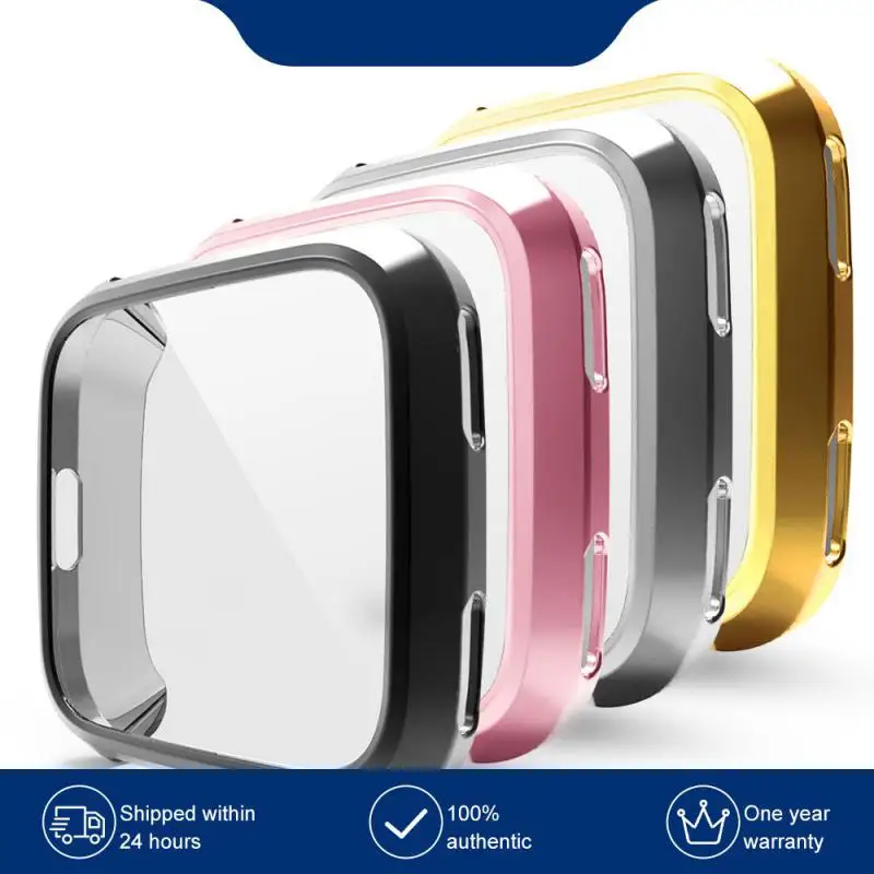 

1PC Smart Watch Protection Case Ultra-thin Soft Plating TPU Case Full Protection Silicone Cases Accessories For Fitbit Versa