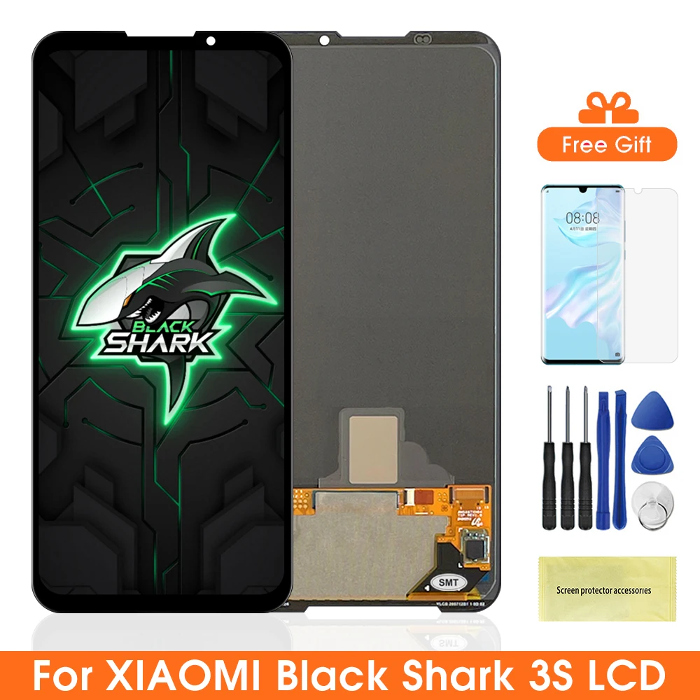 

6.67'' Black Shark 3S Display Screen Replacement, for Xiaomi Black Shark 3S Lcd Display Touch Screen Digitizer with Fingerprint