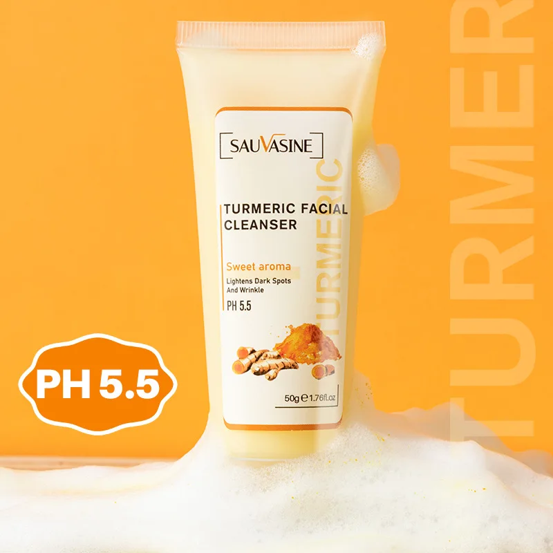 

Turmeric Facial Cleanser 50g Brightens Skin Tone Firms Oil Control Moisturizes Repairs Soothes Care Is Elastic Delicate