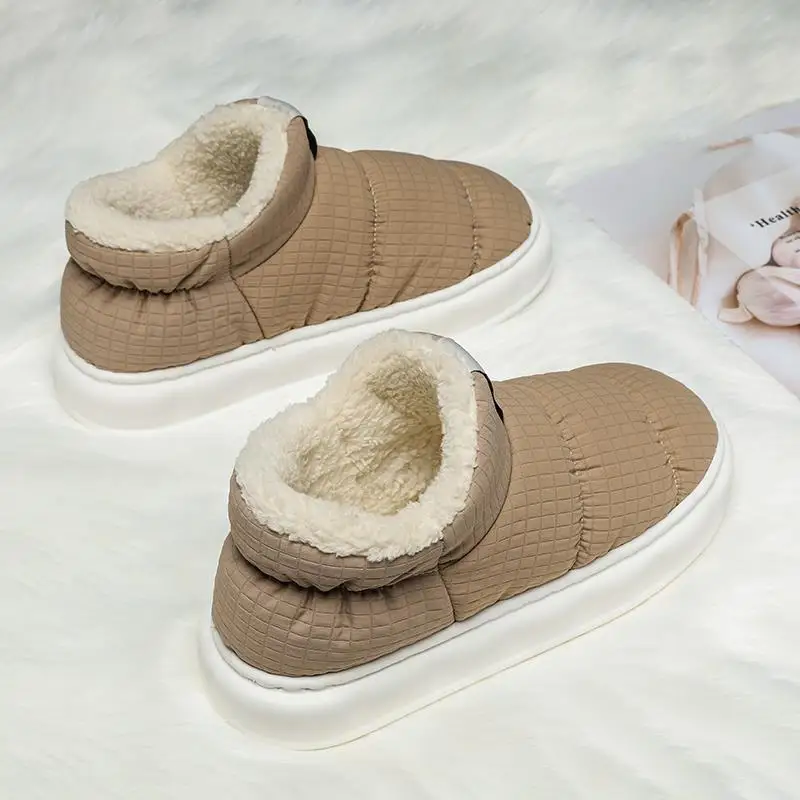 Cotton-padded Shoes Men's Winter 2024 New Lazy Slip-on Thick Bottom Non-Slip Waterproof Fleece-lined Warm Thickened Bread