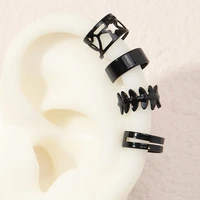 new fashion punk stars heart ear clip cuff wrap earrings no piercing clip on cartilage earrings for women girls earrings jewelry