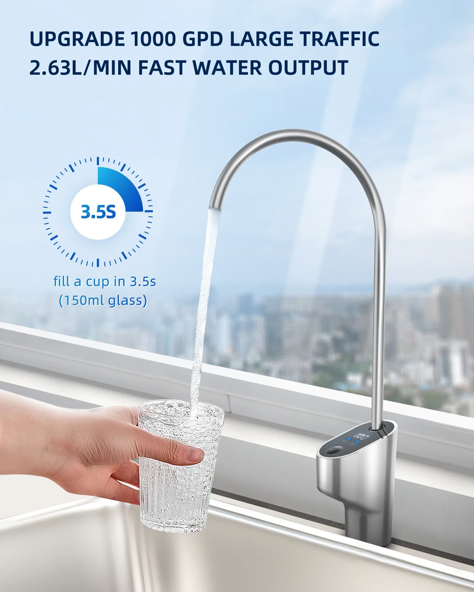 Сенсорный экран tampilan нейтральный фильтр для системы воздушного осмоса