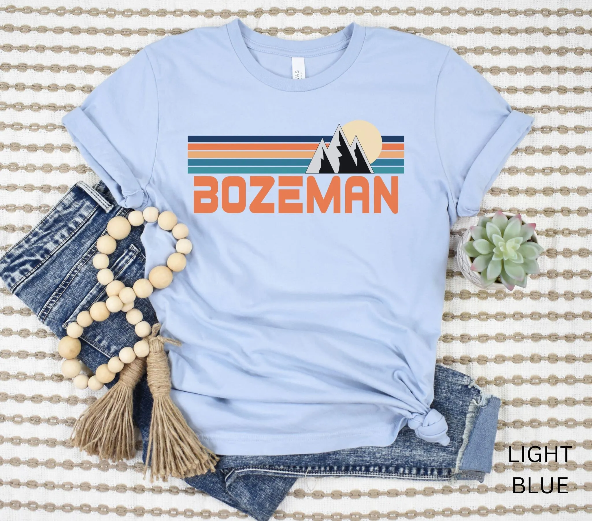 Bozeman футболка Монтана Гора дизайн путешествия ретро для