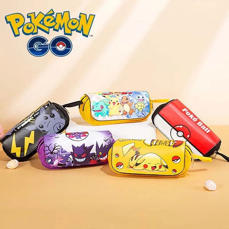 

Pokemon Pencil Box Anime cartoon characters Pikachu School Supplies Stationery Schoolbag pencil case Birthday Party Gifts
