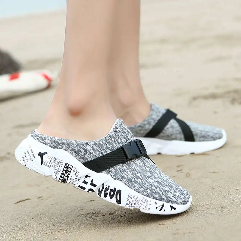 Zipper Platform Flip Flops Moncassin Shoes For Men Funny Men's Sneakers Rubber Hard-Wearing Mens Sandals Dad Tennis Bule Low