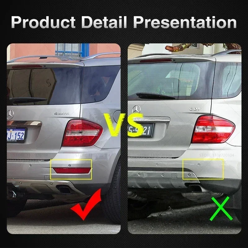 Фото Для Mercedes-Benz ML-Класса W164 2009-2011 1648200374 1648200674 Задний бампер, светоотражатель, стоп-сигнал, указатель поворота, противотуманная фара №3