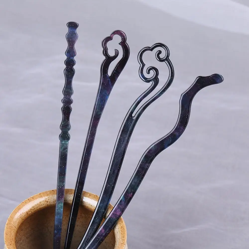 

Креативные палочки для волос со звездным небом и уксусной кислотой в китайском старинном стиле полые облака заколка для женщин Hanfu аксессуа...