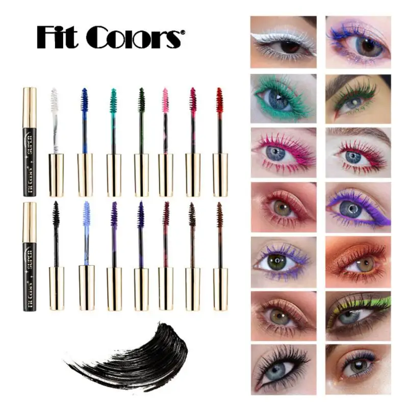 

Colorful Silk Fiber Mascara Lash Color Mascara Waterproof Rimel Mascara Eyelash Extension Thick Lengthening Eye Lashes Cosmetics