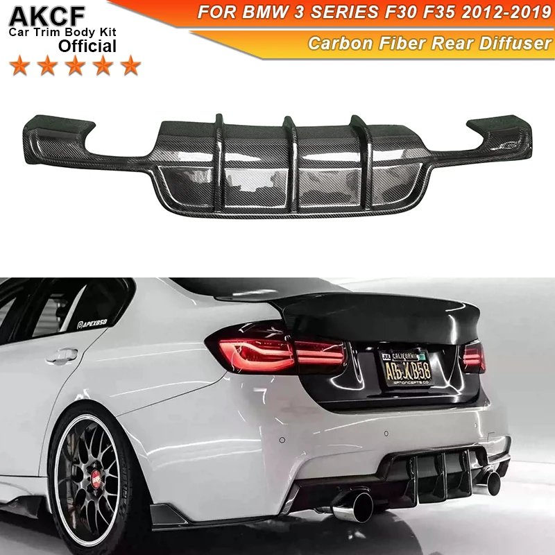 

Real Carbon Fiber PH Style Rear Bumper Diffuser For BMW 3 Series F30 F35 2012-2019 Rear Bumper Lip Spoiler Splitter Rear Lip