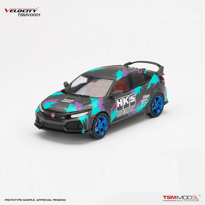 

TSM 1:43 Model Car Civic Type R (FK8) HKS 2018 Time Attack- HKS Coating