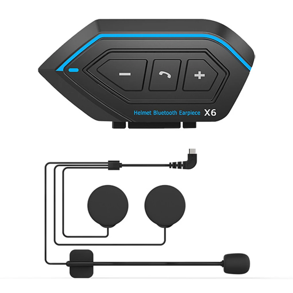 

Bluetooth-compatible Helmet Earphone Wireless Headphone IP67 Waterproof Headset Fast Speed Low Delay Soft Tube Mic