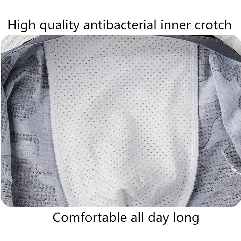 5Pcs/Lot High-End New Men's Underwear Camouflage Men's Large Size Underwear Pure Cotton Men's Flat Foot Underwear