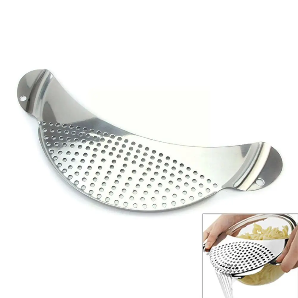 

Steel Kitchen Clip On Pot Strainer Drainer For Draining Excess Liquid Universe Draining Pasta Vegetable Cookware X4i0