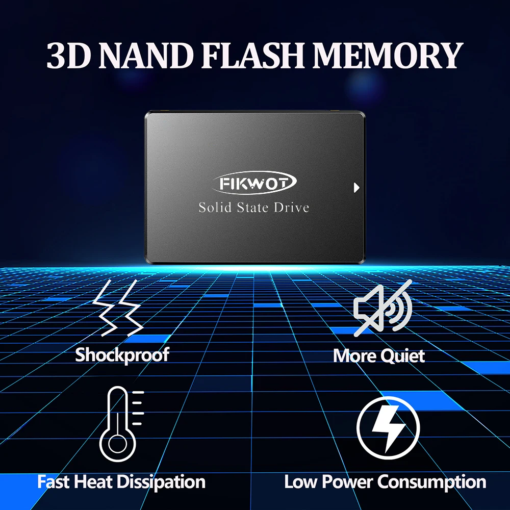 SSD-накопитель Fikwot FS810 2 5 дюйма SATA3 6 Гбит/с 550 Мб/с 128 ГБ 256 1 ТБ 4 4X HDD SATA