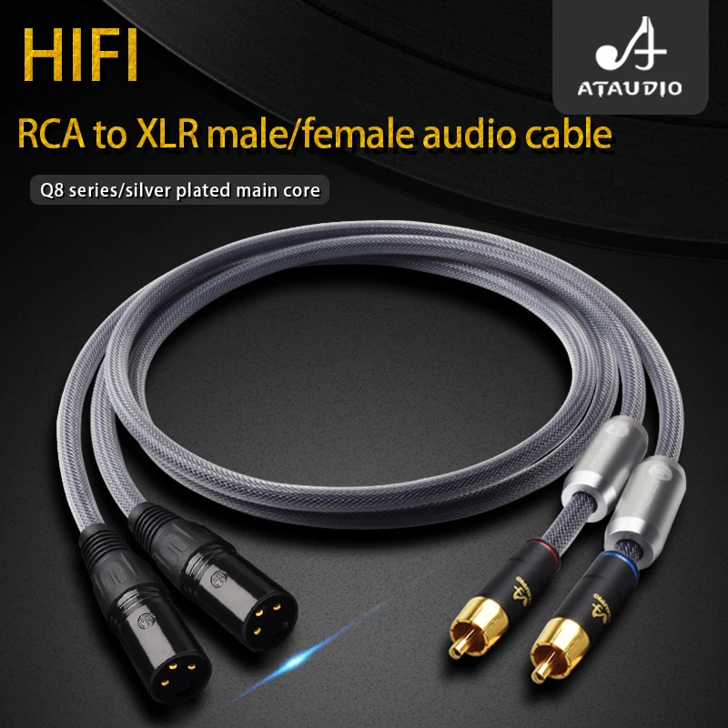 

Аудиокабель ATAUDIO HIFI RCA в XLR, сбалансированный разъем «мама», высококачественный усилитель, кабель для соединения CD, DVD-плеера, RCA