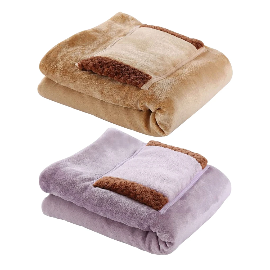 

USB Electric Blanket Flannel Heating Pad Thermal Warmer Portable Dorm Office Sofa Shoulder Back Leg Mat Light Tan