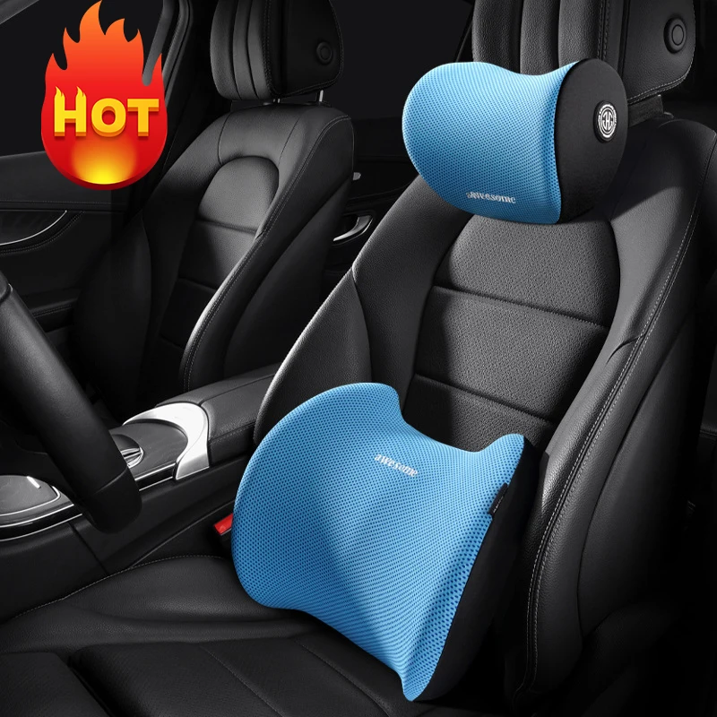 

Car Pillow Memory Foam Neck Pillow Cervical Lumbar Support Car Headrest Back Pad Back Pillow Office Car Interior Accessories