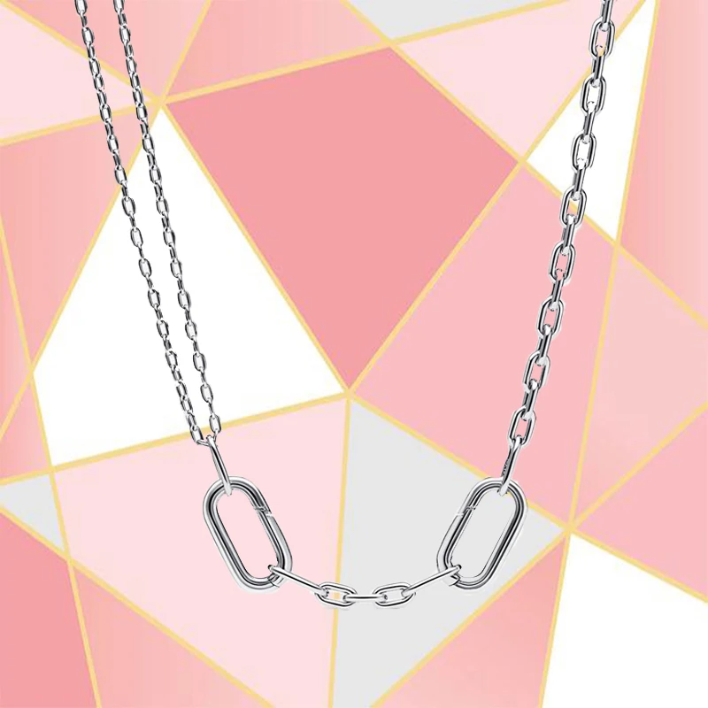 

Autumn 2023 New ME Series Double Chain Ring Necklace Infinite Possibilities Elegant Luxury Brand Fashion Women's Jewelry