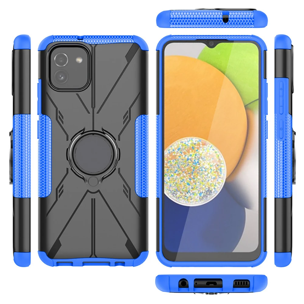 

For Samsung A03 Core Shockproof Case for Samsung Galaxy A53 Magnet Ring Bracket Back Cover for Galaxy A13 A23 A33 A73 A04 s A03