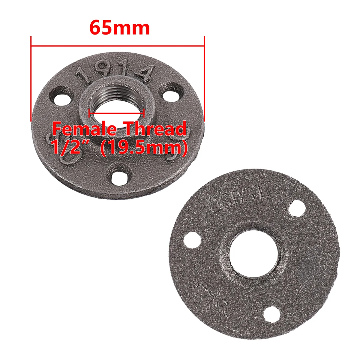 

Чугунный фланец 1/2" 3/4" 1" с внутренней резьбой