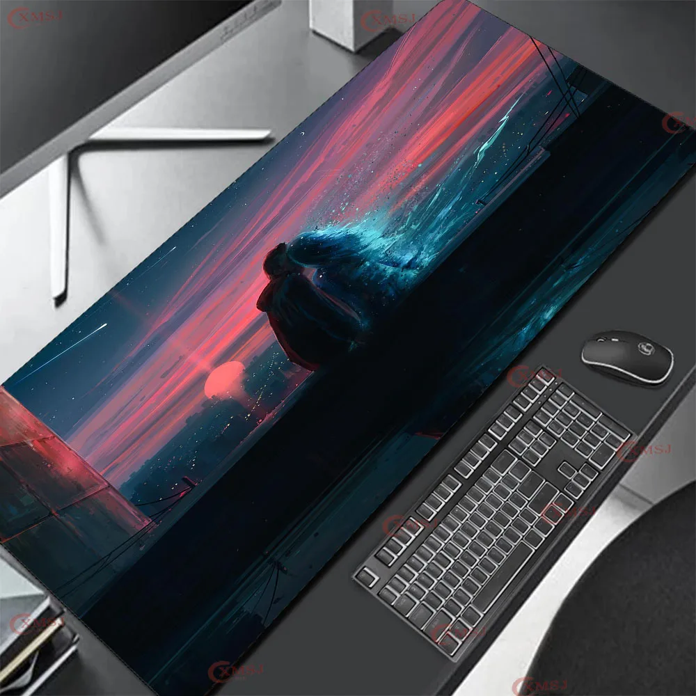 

Pink Sky Anime Mouse Pad XXL40x90 Large Computer Gamer Accessories Art Office Mouse Pad Office Keyboard Carpet Desk Pad LOL