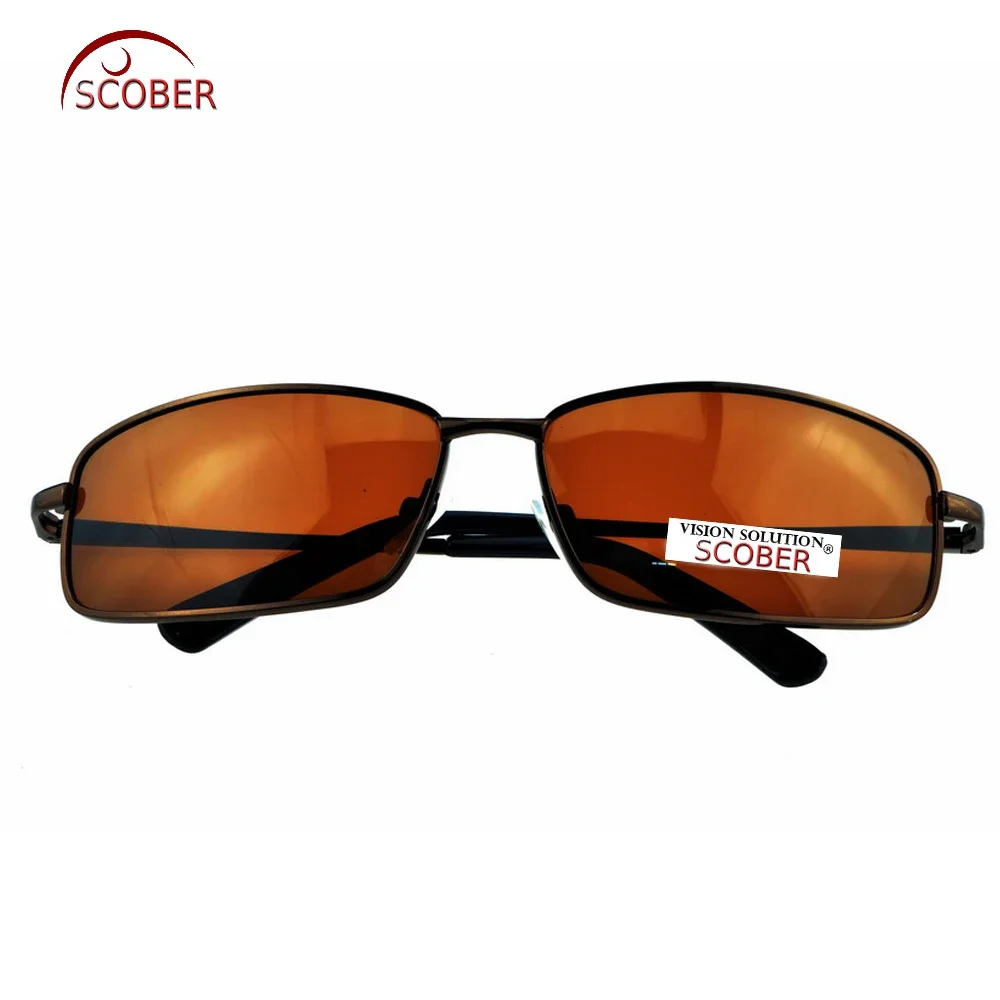 = SCOBER прямоугольные коричневые поляризационные солнцезащитные очки Hd линзы с