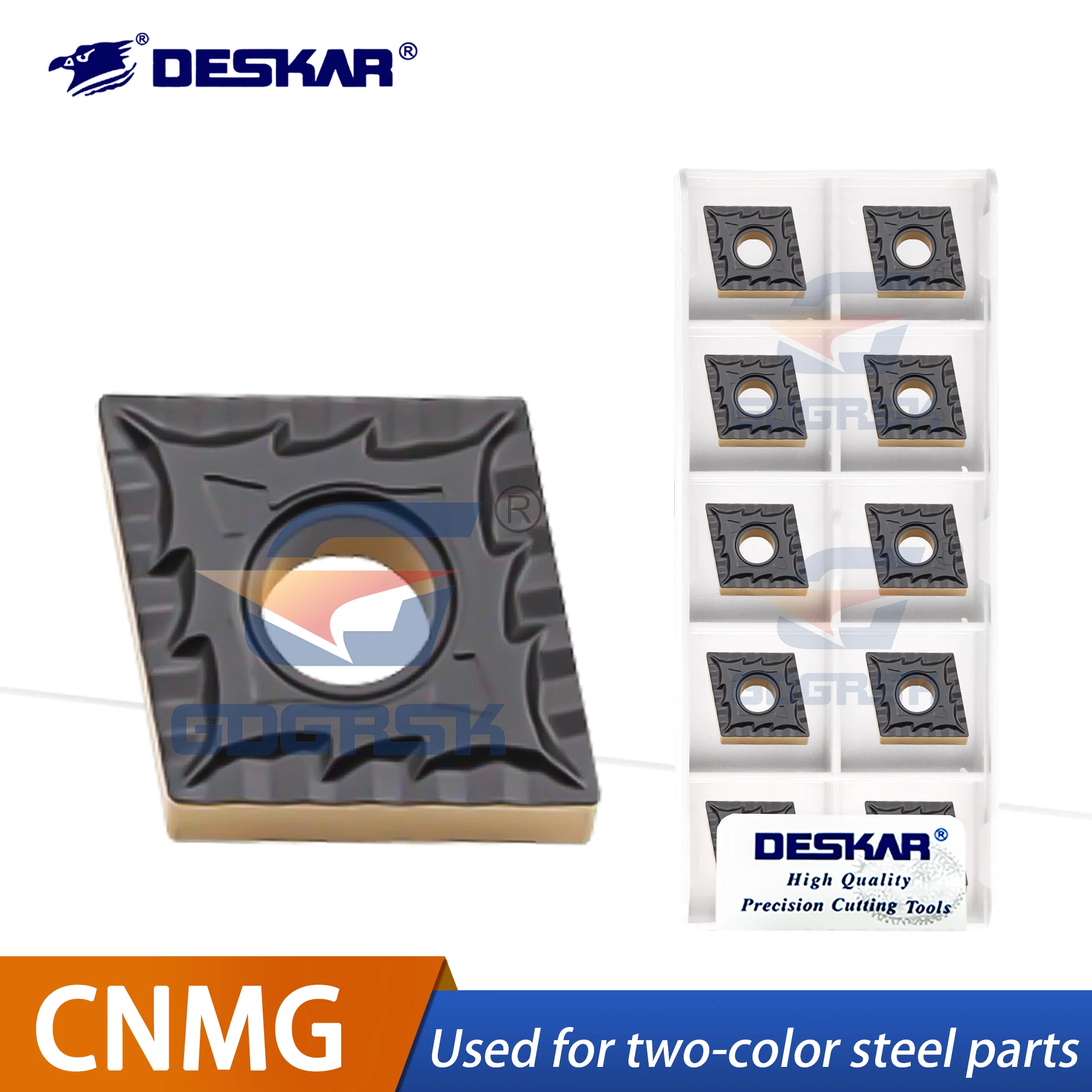 

DESKAR 100% оригинальный токарный станок с ЧПУ, токарное ромбовидное лезвие CNMG120404 120408-TM CQ LF9218, внешнее круглое токарное лезвие из нержавеющей стали