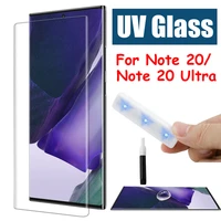 uv glass film for samsung note 20 ultra 3d curve full cover liquid uv tempered glass screen protector for galaxy note 20 ultra