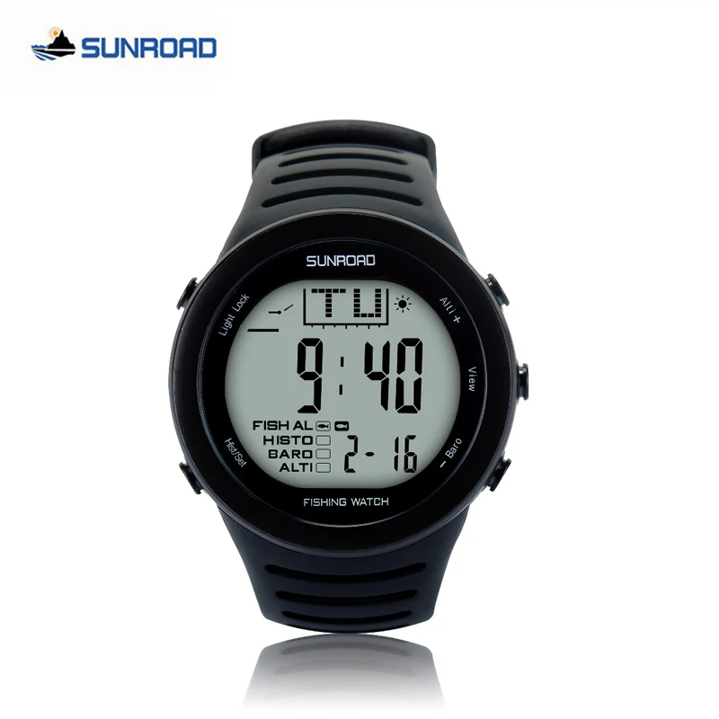 

SUNROAD Men's Digital Watches Fishing Sports Watch with Barometer Altimeter Stopwatch Hiking Swmming Wristwatch 5ATM Waterproof