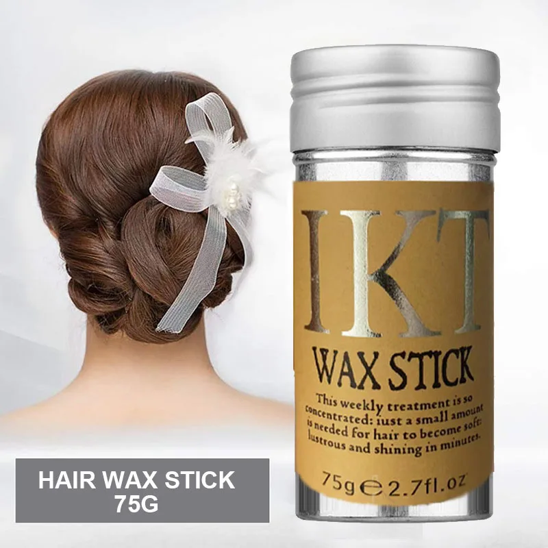 

IKT 75g Strong Hold Hair Wax Stick For Hair Styling Wig Knots Healer Gel Stick Thin Baby Hair Perfect Line