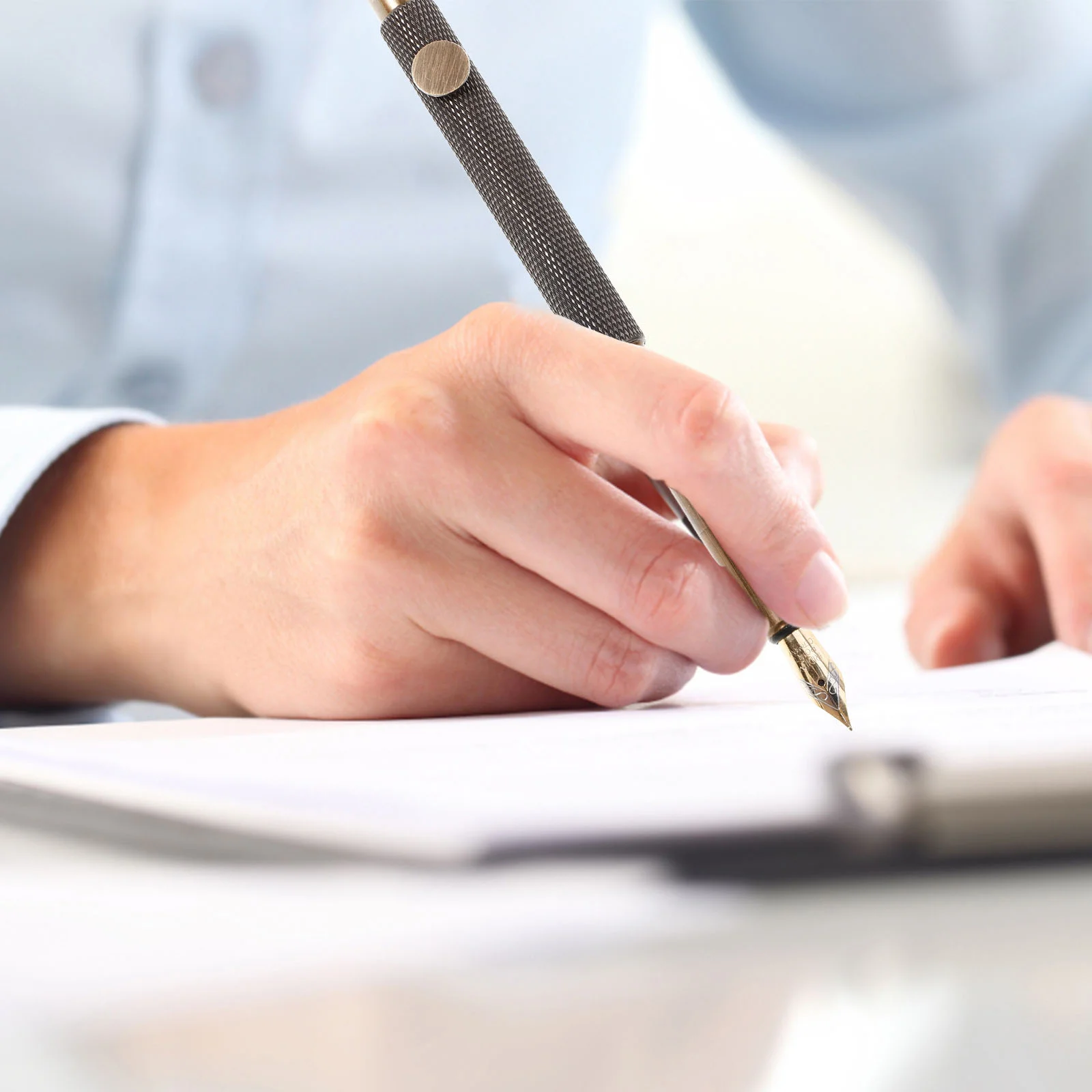 Ретро ручка-роллер ручки для офиса портативный знак тонкая точка фонтан деловых