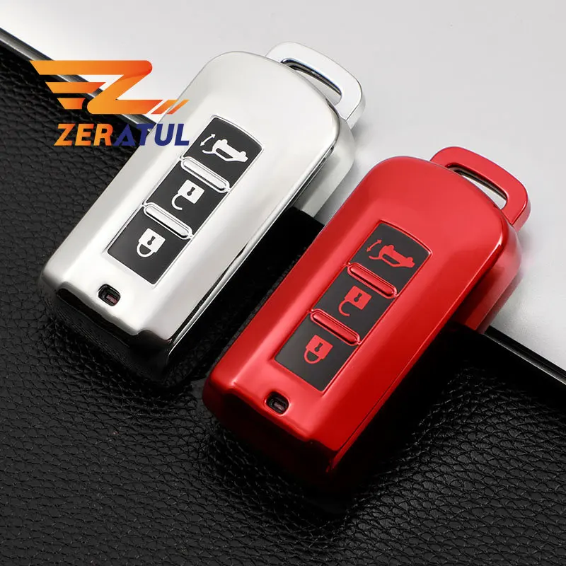 

Чехол для автомобильного ключа, чехол-держатель для ключей для Mitsubishi Eclipse Cross Colt Outlander Lancer 10 Pajero Sport L200 EX ASX RVR