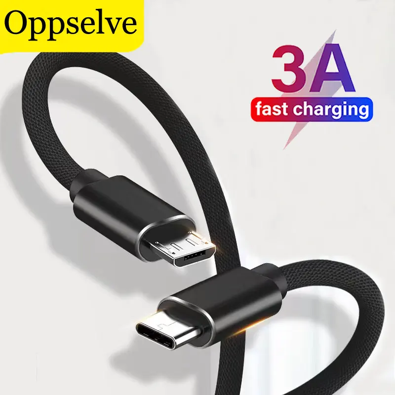 

60W Fast Charging Type C To Micro USB Charging Cable 480Mbps Data Transfer Wire Cord For Macbook Pro Samsung Xiaomi Huawei POCO