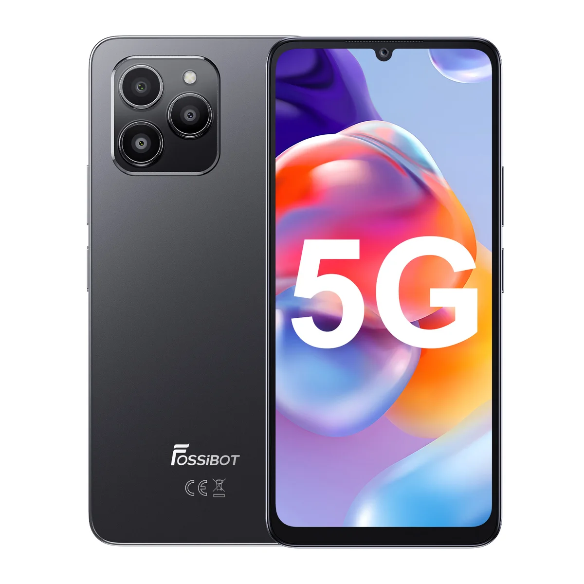 Смартфон Fossibot S1 5G, аккумулятор 4900 мАч, 24 ГБ + 128 ГБ, мобильный телефон, основная камера 50 МП, 6,745 дюйма, HD + дисплей, Android 14 NFC-телефон