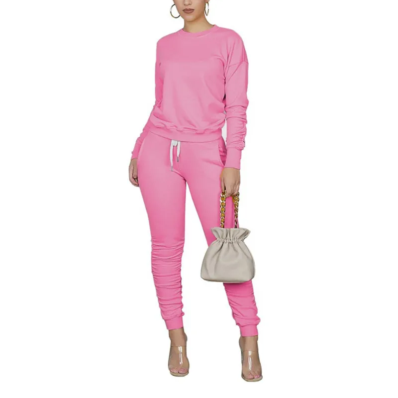 

Women's Workout Tracksuit Outfits Long Sleeve Tops Track Sweat Suits Jogger Pants Set Woman 2 Pieces Sweatsuit